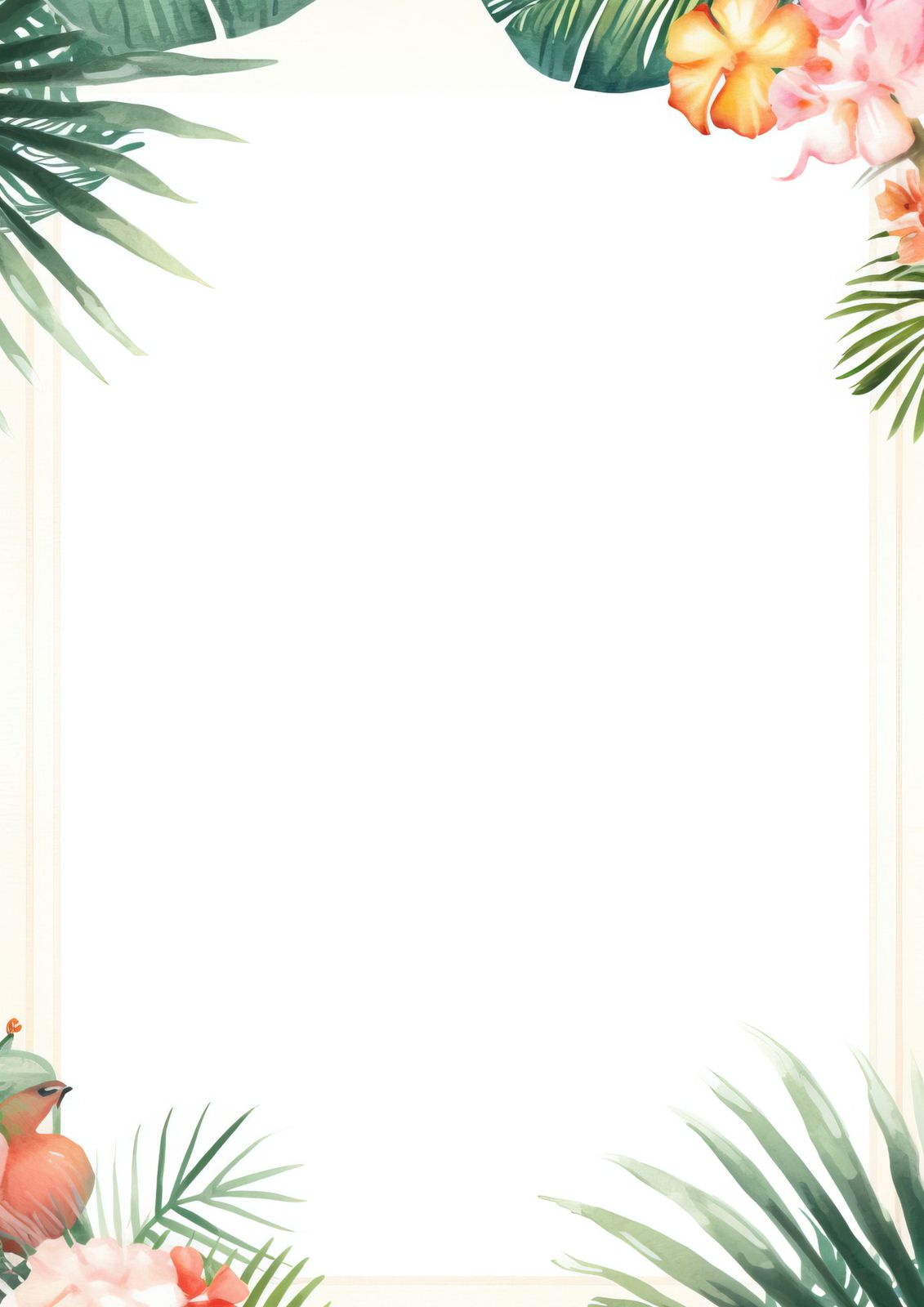 background frame flowers word template