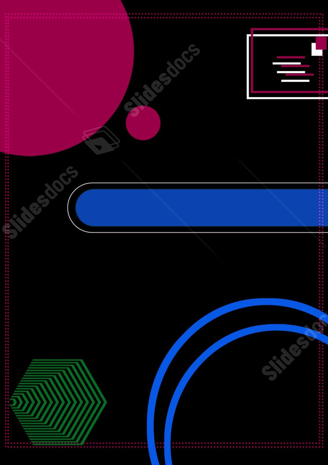 basic geometric powerpoint presentation page border background word template