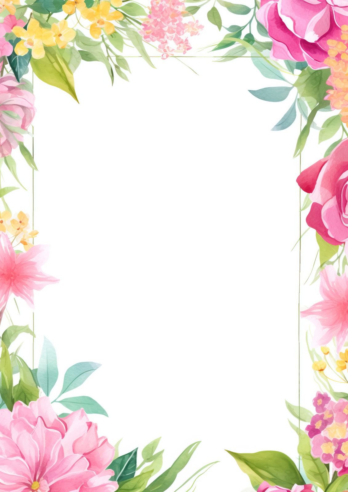 beautiful flower frame flowers background word template