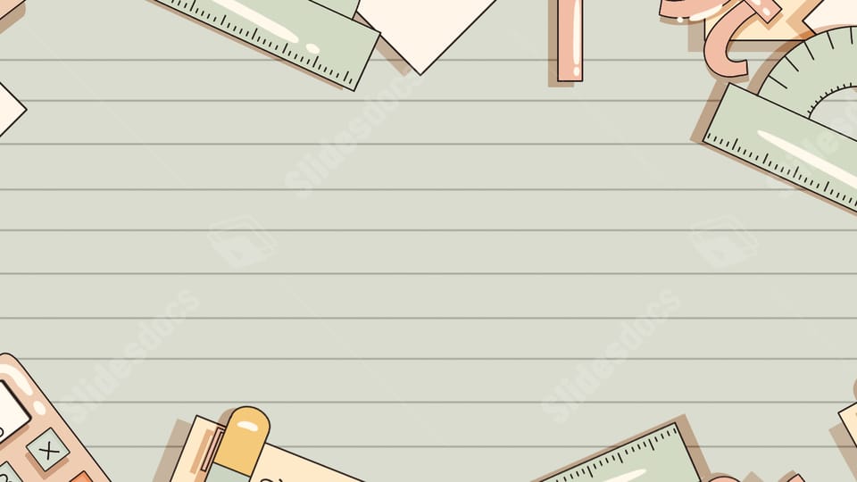 blank paper rubber green cute math education powerpoint background