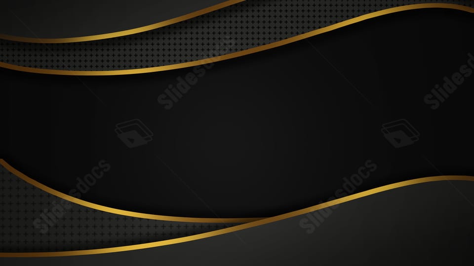 business abstract black black gold technology streamline powerpoint background