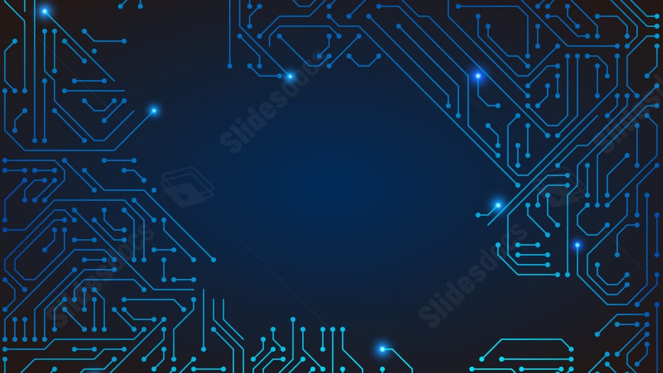 business blue theme computer dark technology powerpoint background