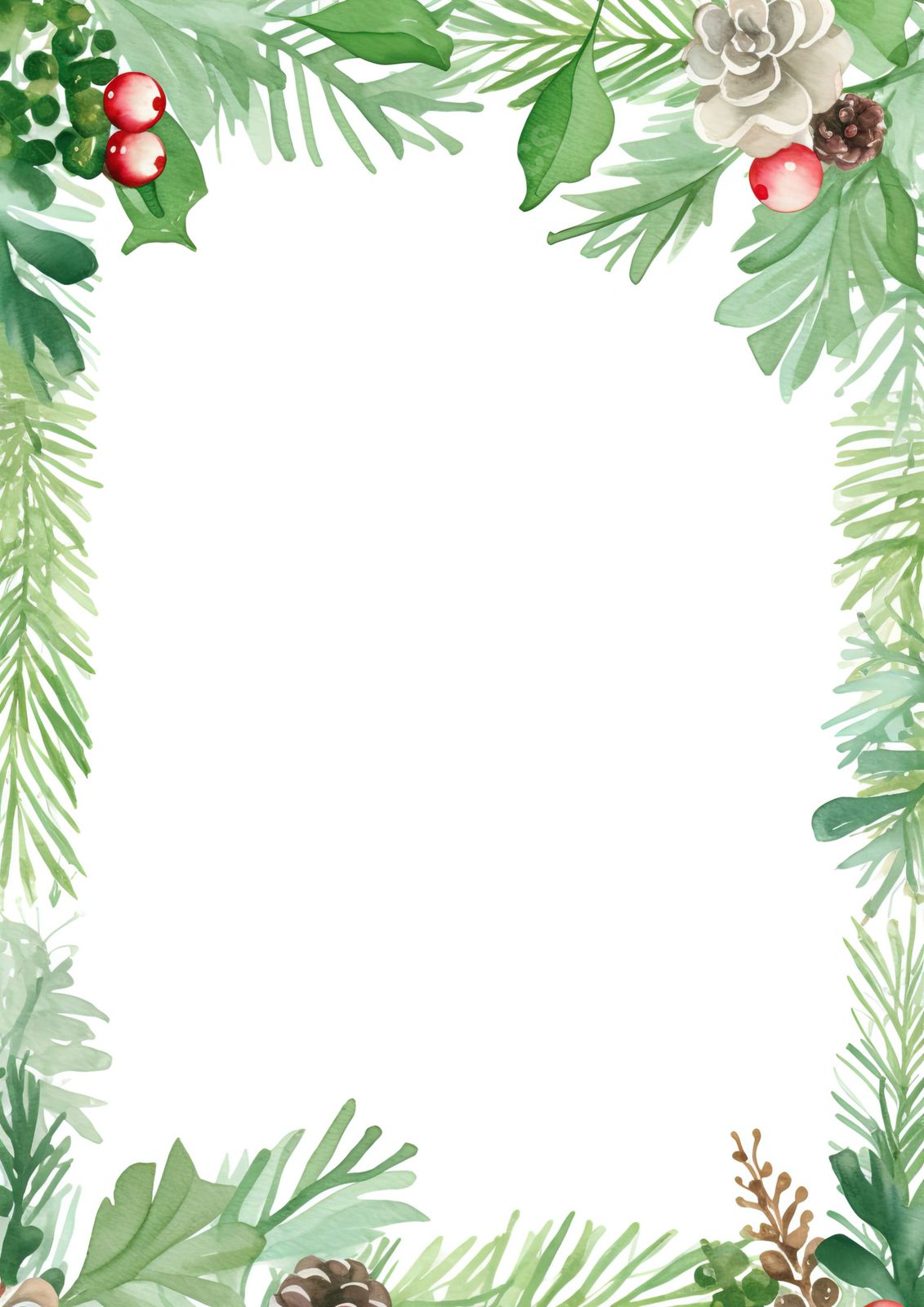 christmas cards card frame connexions branches word template