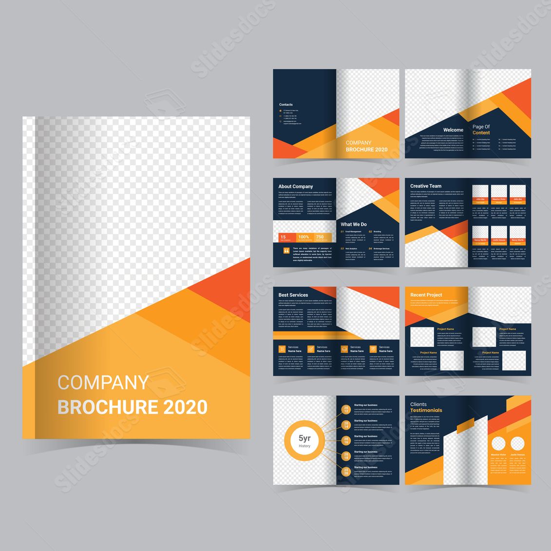company guideline business proposal clean word template -page 0
