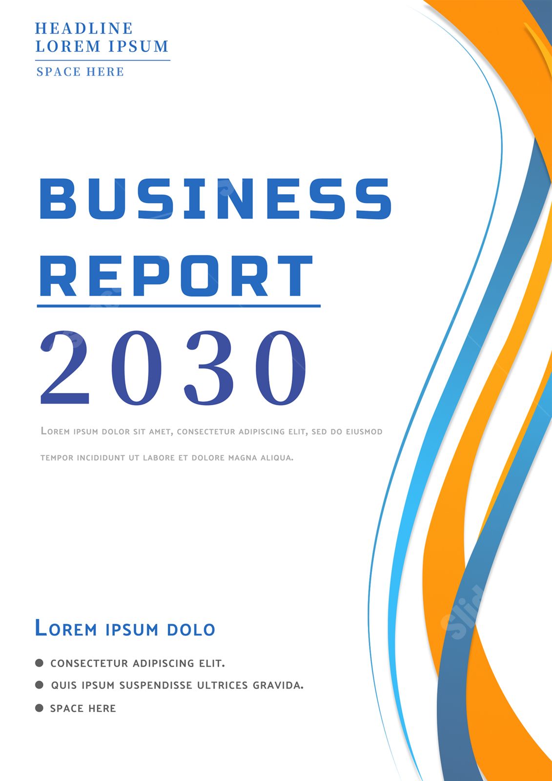 corporate cover for business report brochure word template