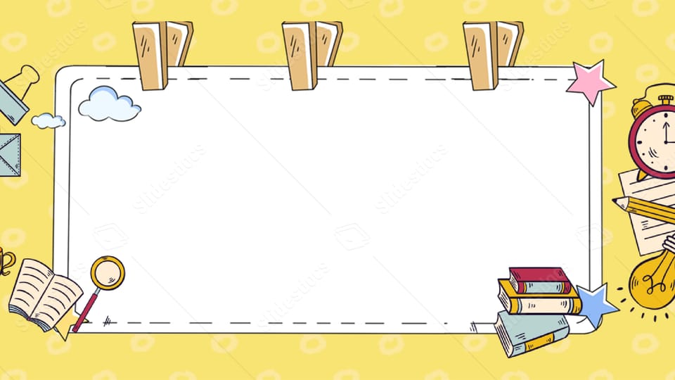 creative cute yellow cartoon powerpoint background