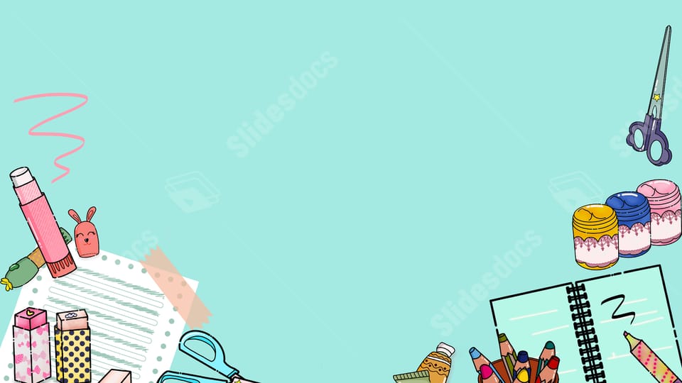 cute school hand draw return to school education gradient powerpoint background