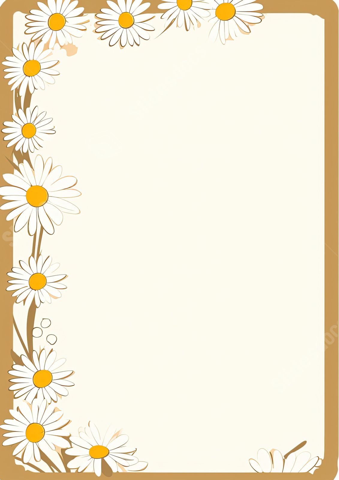 daisy template greeting card word template