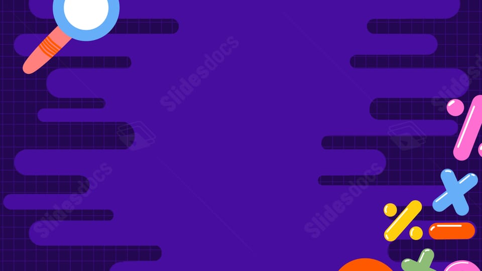 education purple modern art funny maths weekly planner numbers powerpoint background