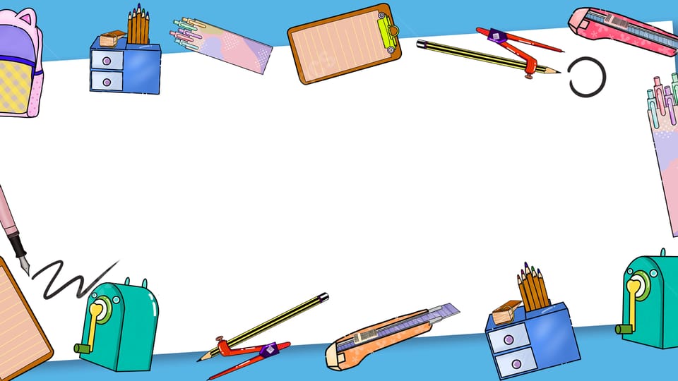 education return to school cartoon hand draw school white powerpoint background