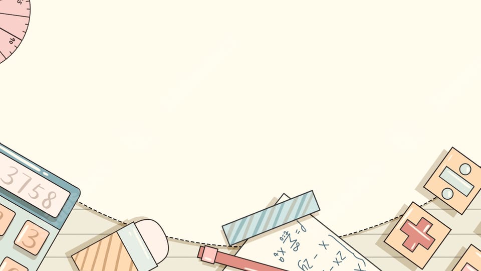 eraser pink math cute education ruler powerpoint background