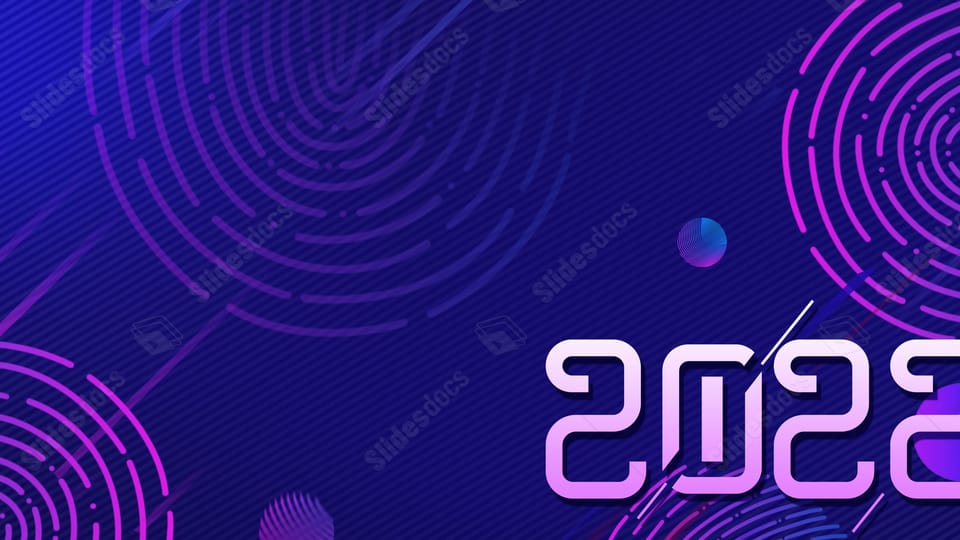 Future Facing A Blue Tech Inspired Business in 2024 powerpoint background