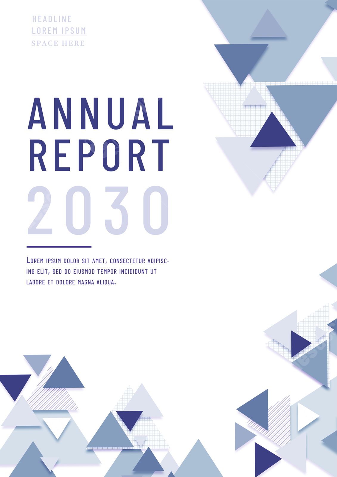 geometric abstract corporate brochure cover for business report word template