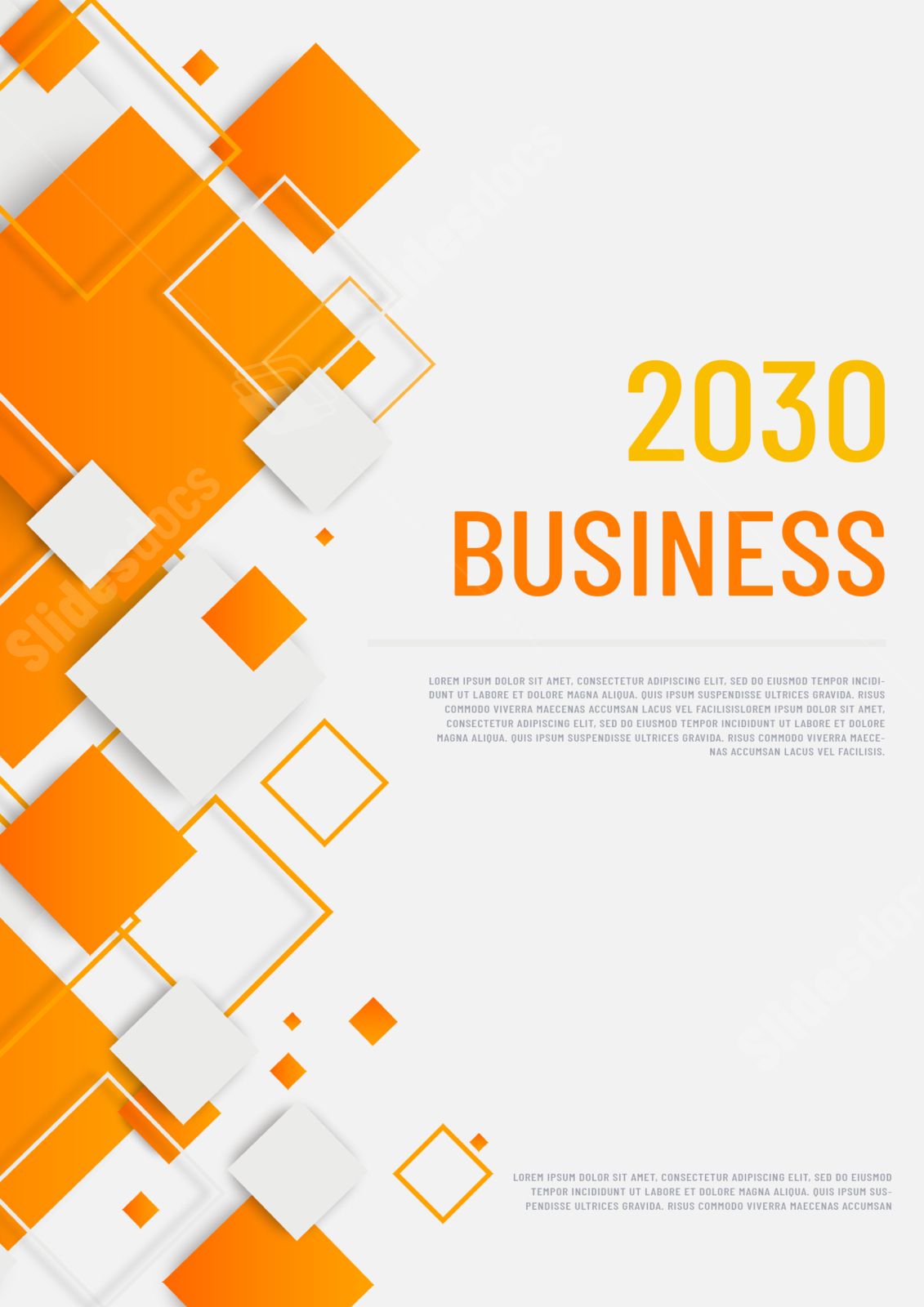 geometric cover for business report word template