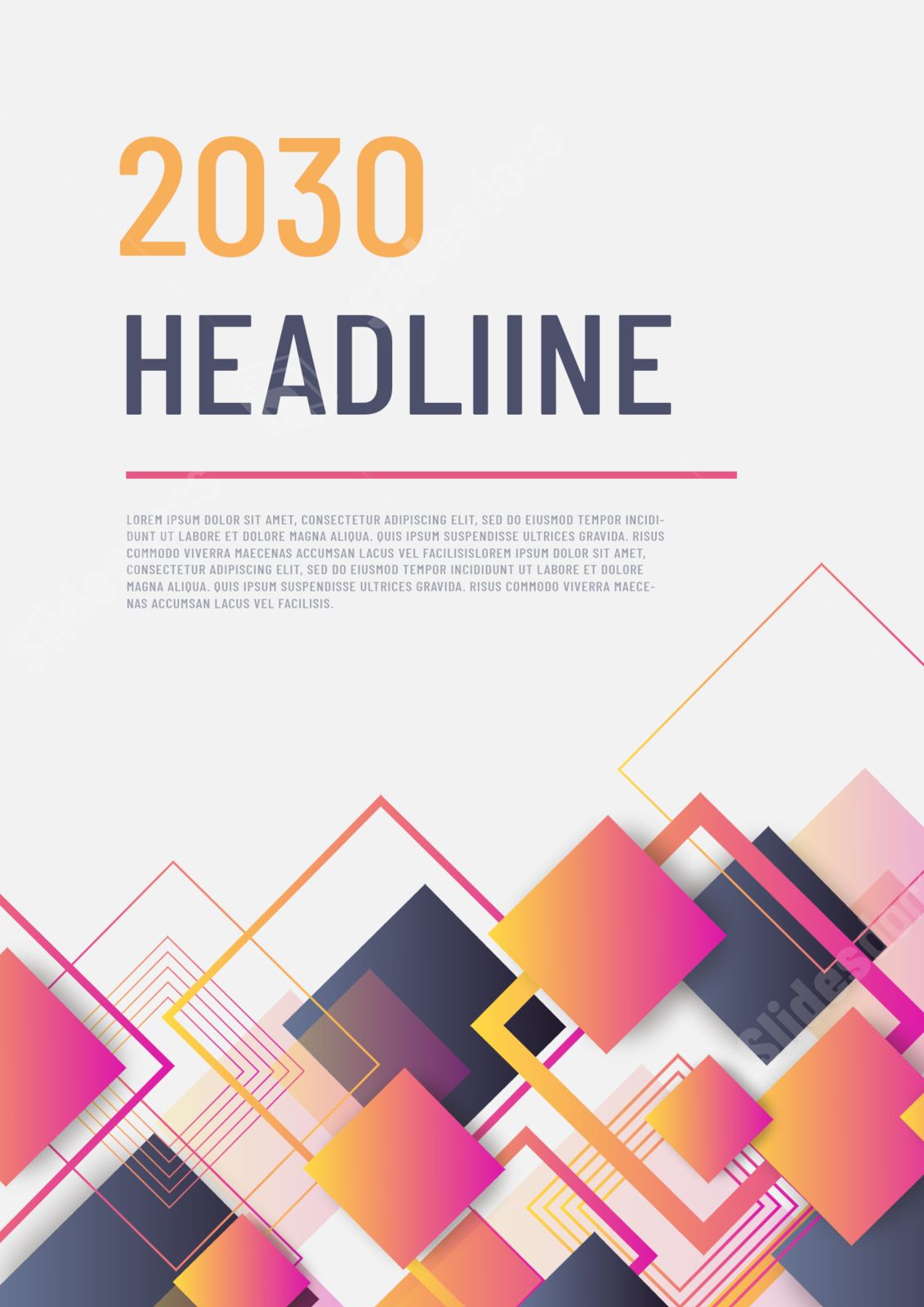 geometric cover for business report word template