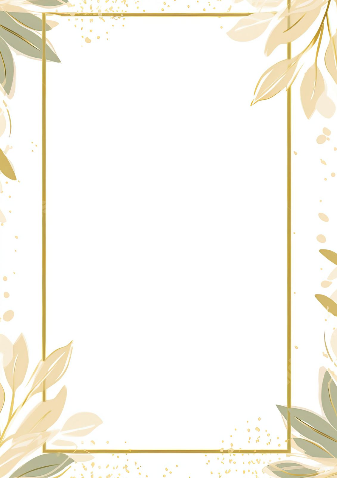 golden frame background flower illustration word template