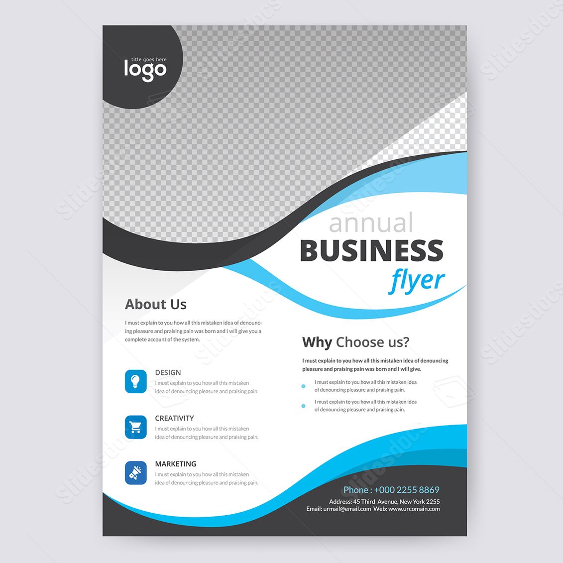gradient annual company brand trendy elegant word template