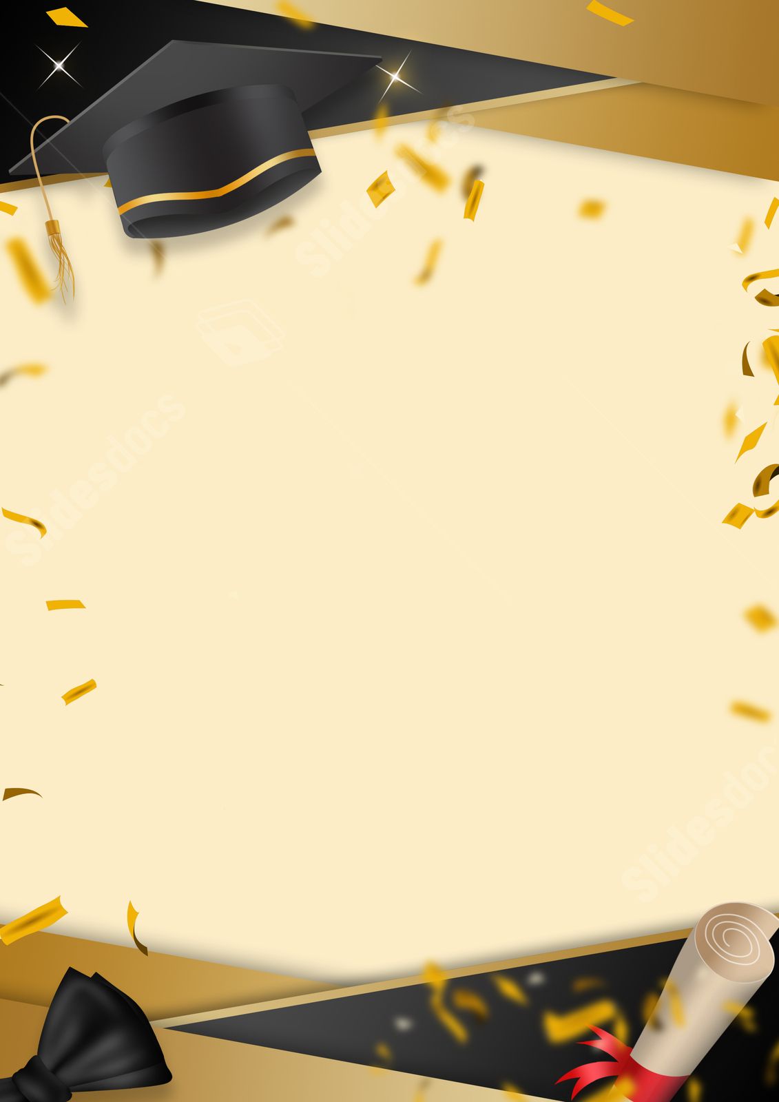 graduation ceremony of 2022 page border background word template