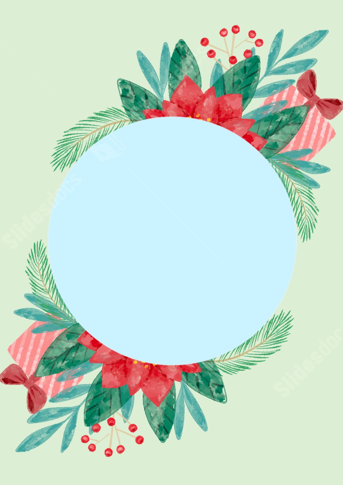 Fondo Navidad Verde Borde
