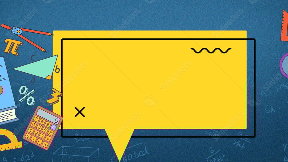 green simple math book powerpoint background