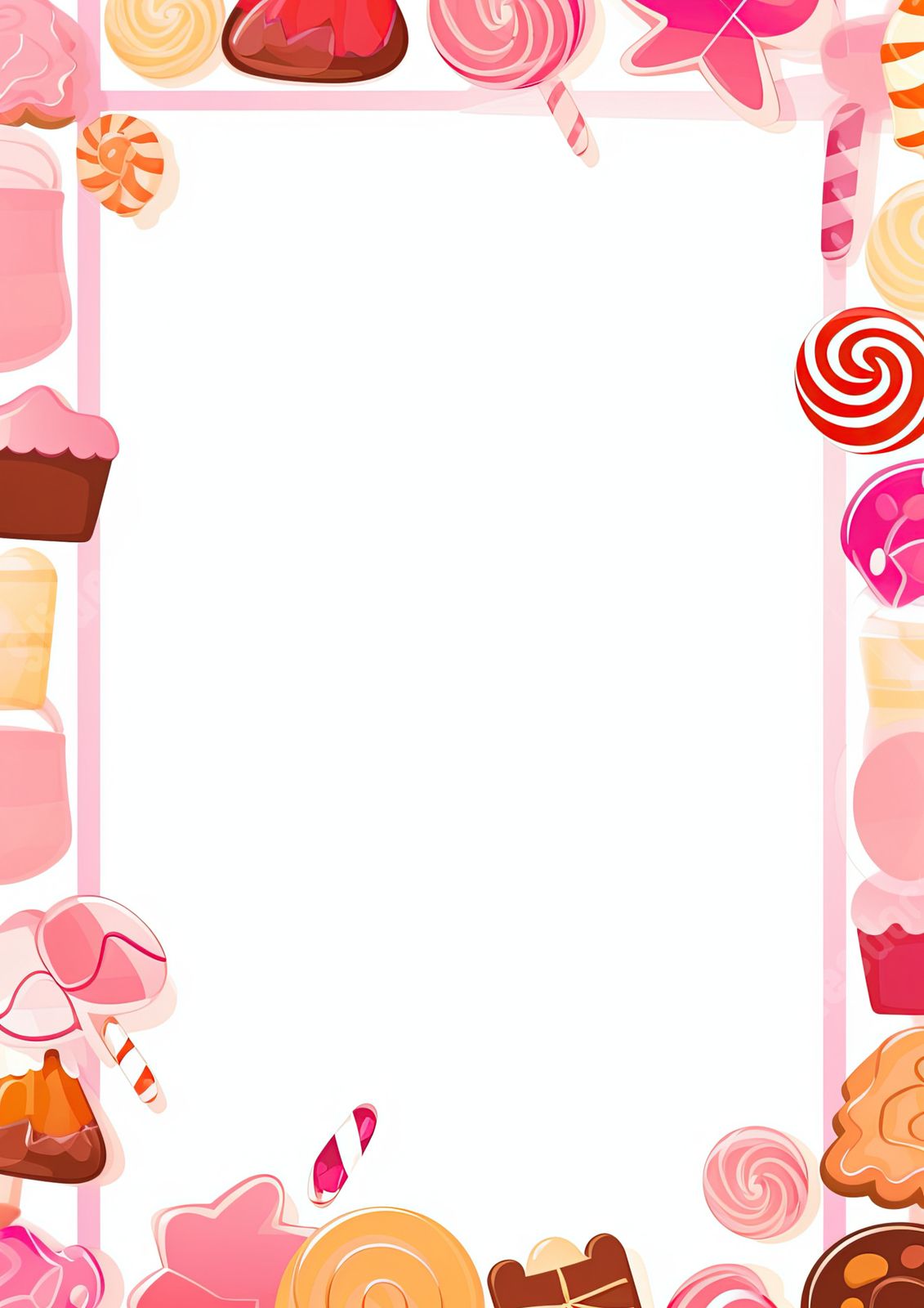 greeting card frame online card sweet candies word template