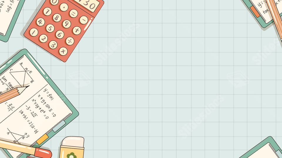 handdrawn style blue cute education math lovely powerpoint background