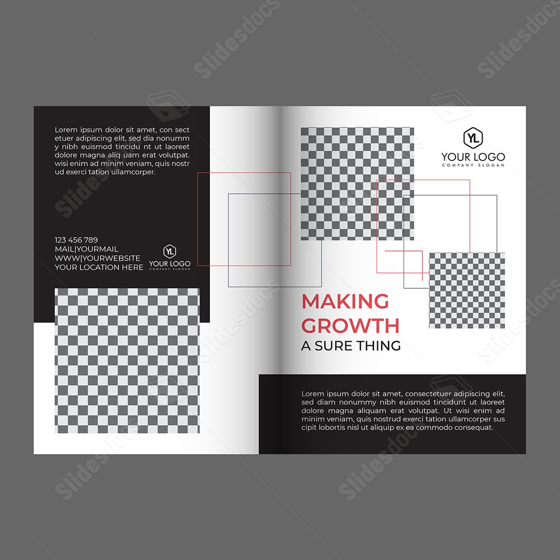 magazine sign branding annual creative abstract word template