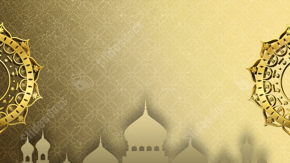 marketing religion islamic poster golden abstract powerpoint background