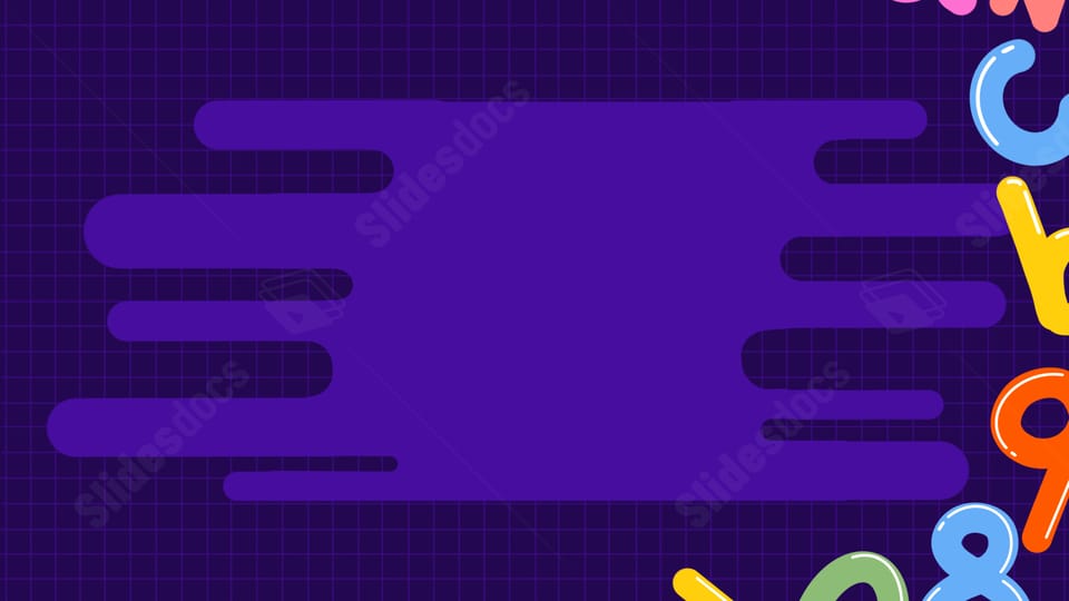 numbers education modern geometry maths weekly planner purple powerpoint background