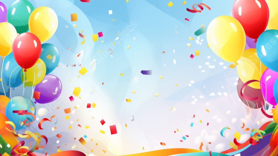 Fondo Dibujos Animados De Cielo Azul De Globo De Fiesta para Power Point