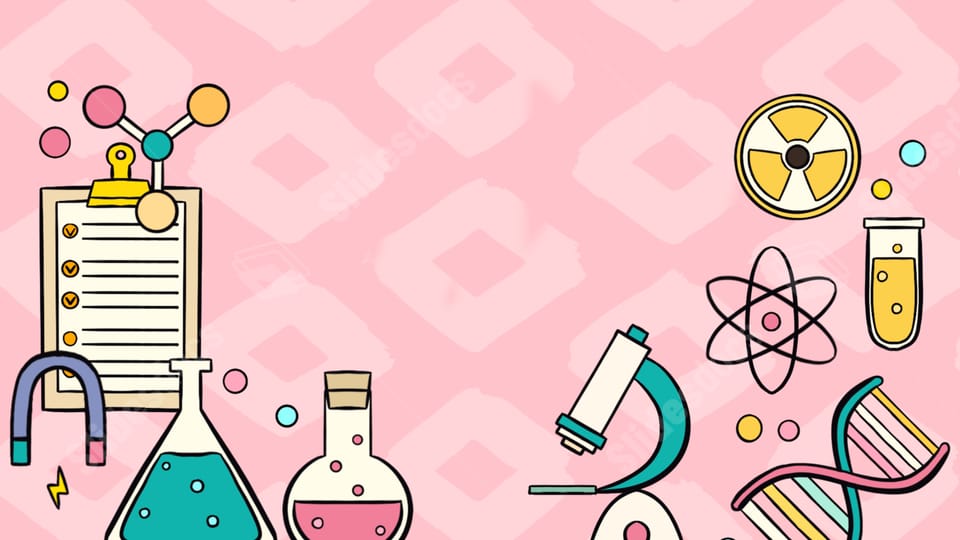 pink education learn cute science reagent powerpoint background