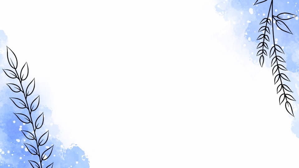 plants white elegant floral wedding watercolor powerpoint background