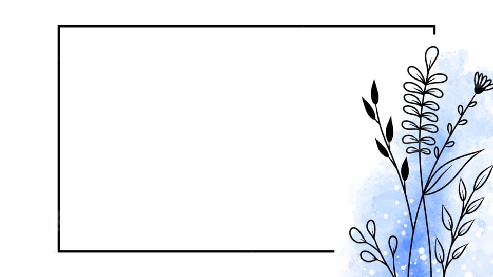 plants white floral wedding watercolor powerpoint background