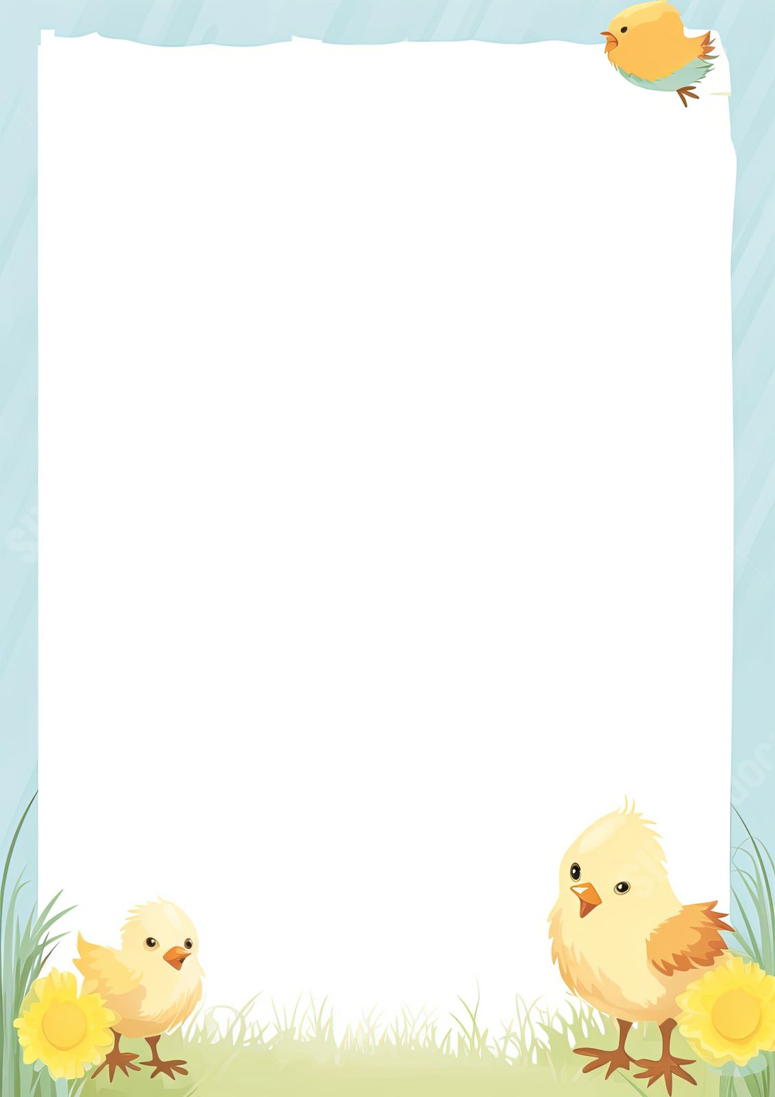 printable easter card card frame countryside word template