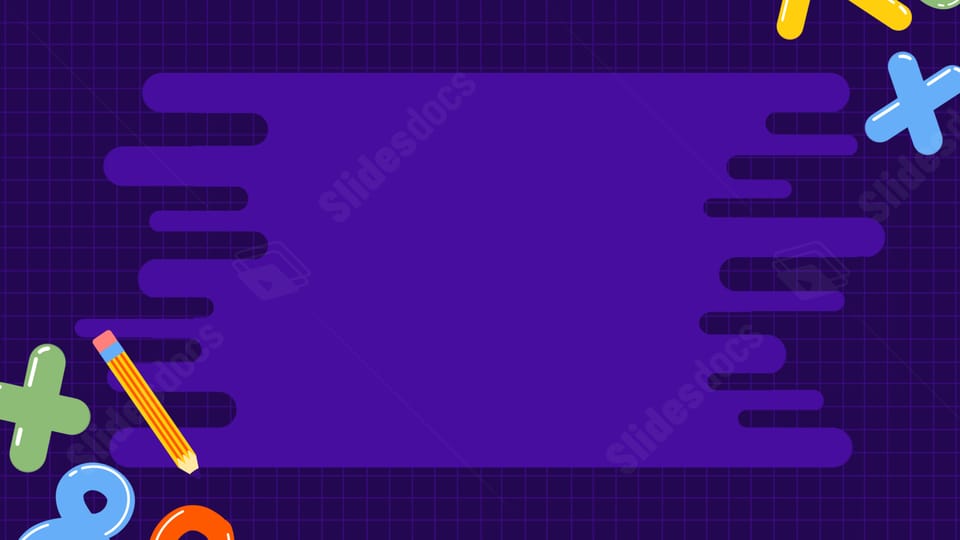 purple education colorful maths weekly planner numbers background powerpoint background
