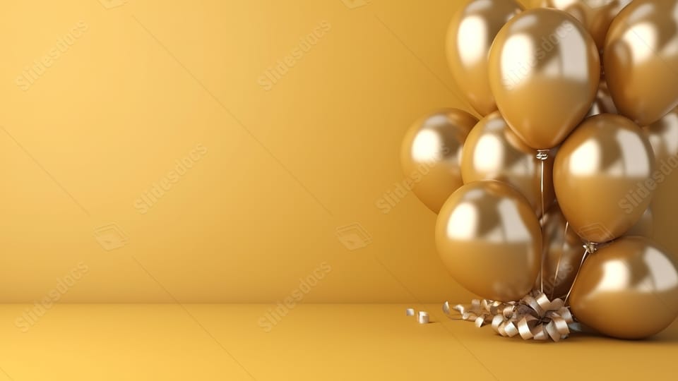 Fondo Los Globos Dorados Realistas Crean Un Impresionante Telón De Fondo Ilustración 3D Con Un Lujoso Tono Dorado para Power Point