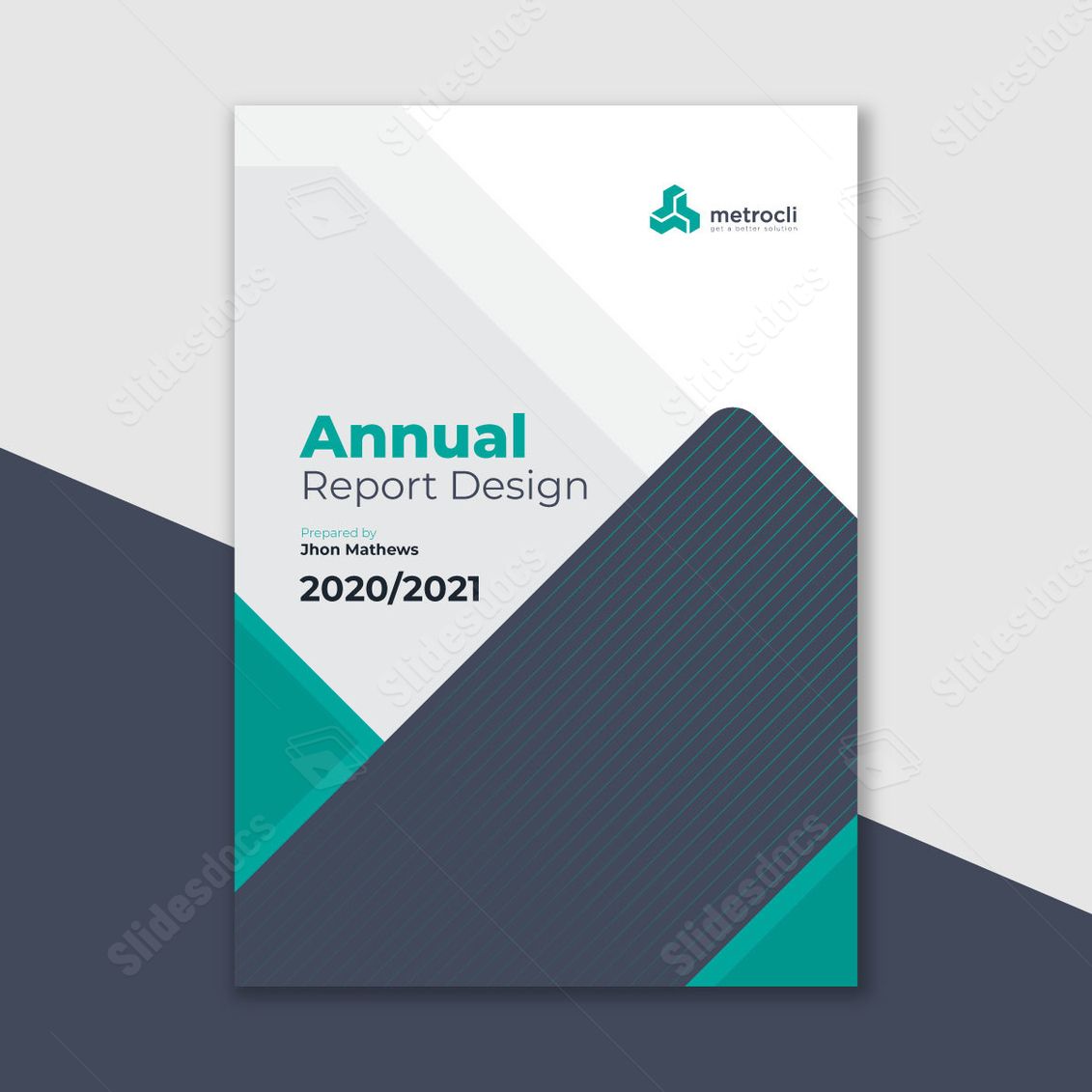 report annual sign brand abstract creative word template