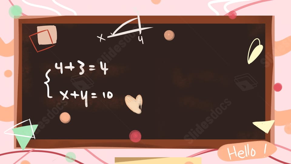 school class math open blackboard simple geometric powerpoint background