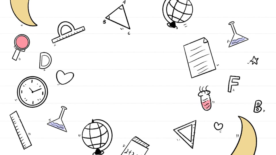 stationery sketchnotes education white science powerpoint background