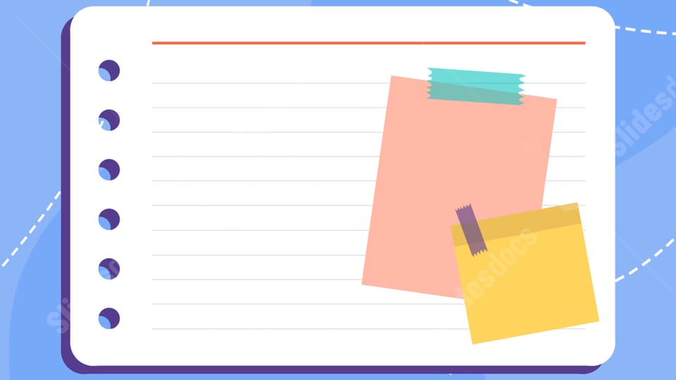 sticky notes modern high school agenda-book planner education powerpoint background