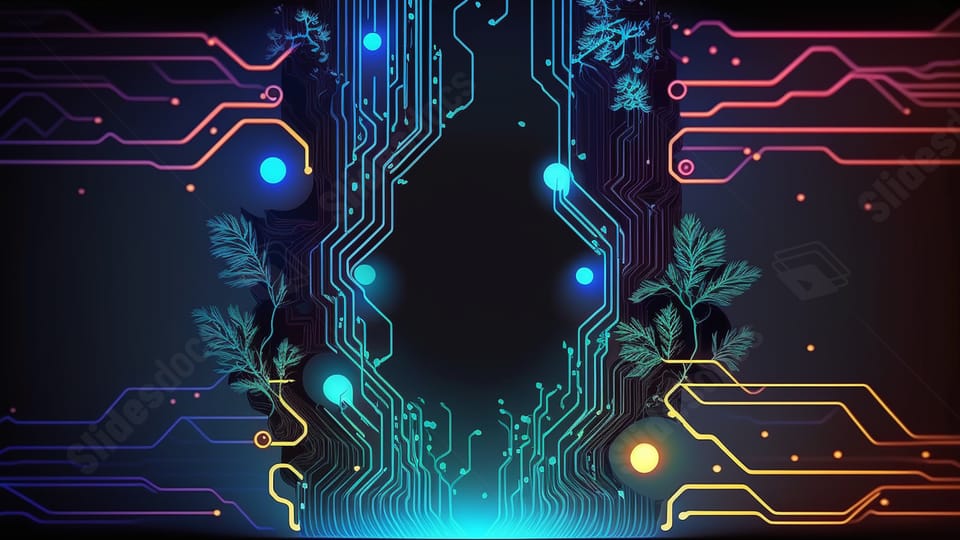 technology line electronic circuit board sci-fi advertising powerpoint background