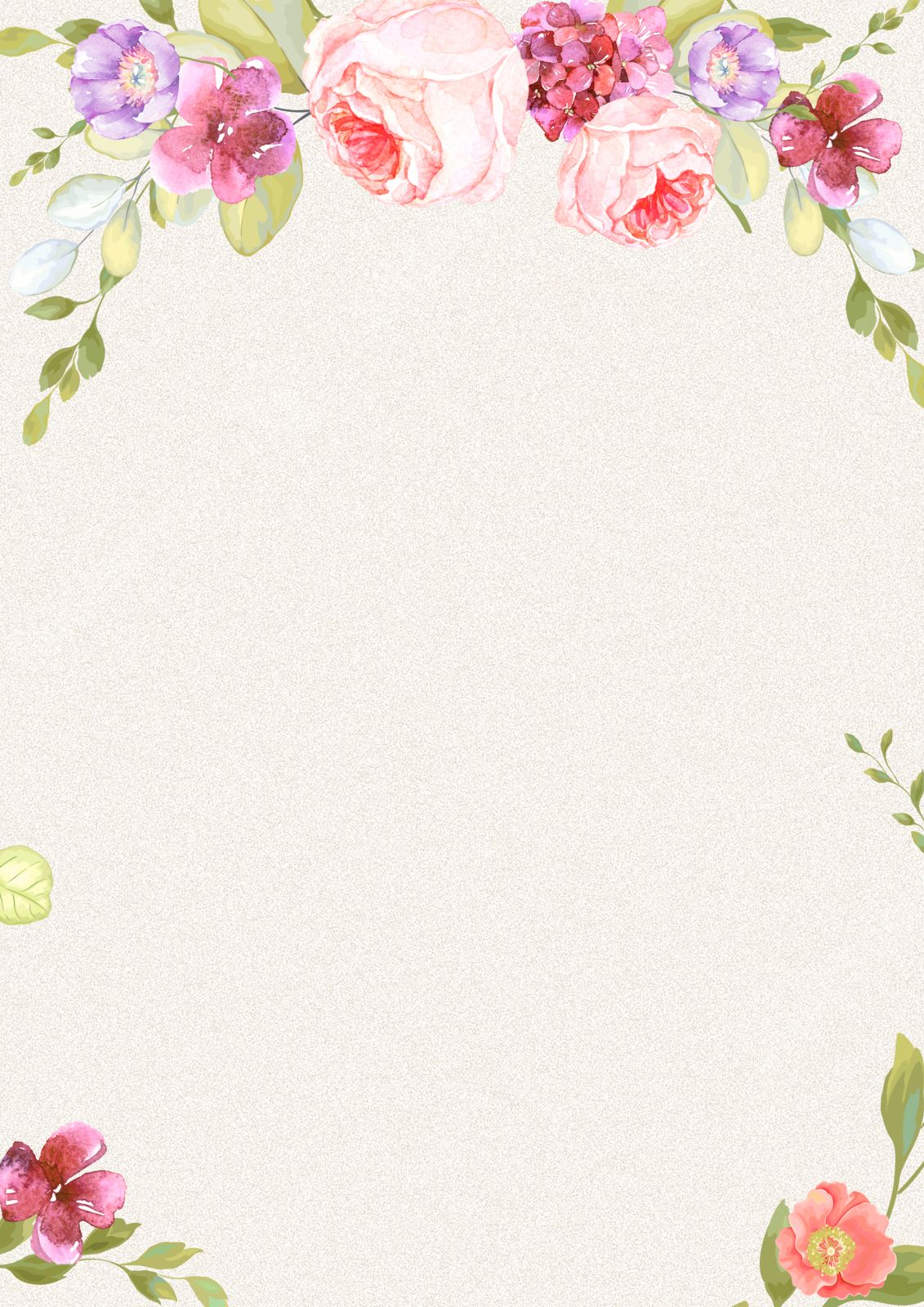 vintage flower border with an elegant touch page border background word template
