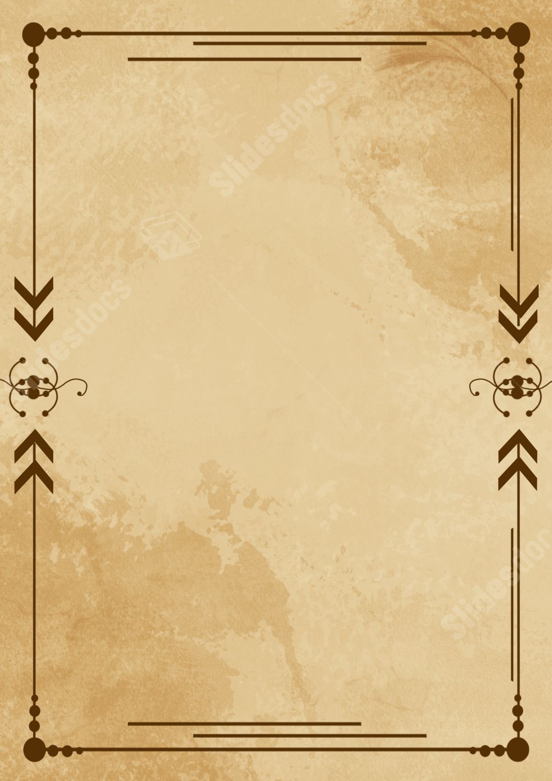 vintage texture with bohemian arrow design page border background word template